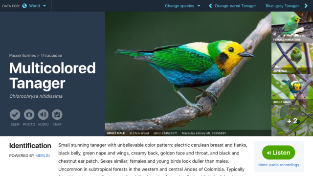 "Explore species"
